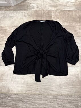 Chico's Black Tie-Front Cardigan